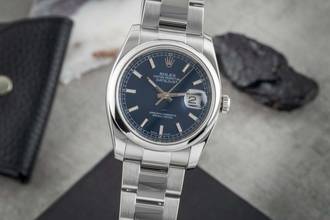 Rolex Datejust 36 Oyster stainless steel automatic men's watch Ref. 116200 B&P 2008