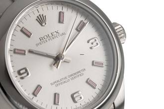 Thumbnail von Rolex Oyster Perpetual 31 White Dial Automatik Edelstahl Damenuhr Ref 177200 B&P