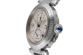 Thumbnail von Cartier Pasha GMT Power Reserve Automatic Steel Men's Watch Ref. W31037H3 2388
