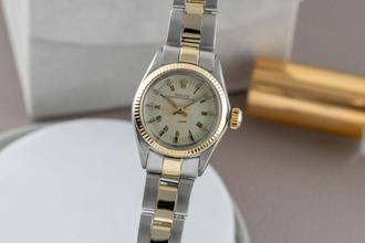 Thumbnail von Rolex Oyster Perpetual Stahl / Gold Automatik Damenuhr Ref. 6619 Vintage