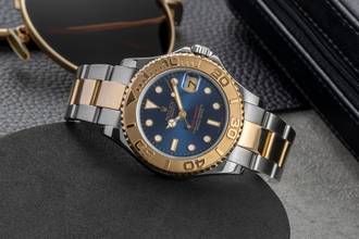 Thumbnail von Rolex Yacht-Master Blue Dial Edelstahl / Gold medium Ref. 68623 U-Serie