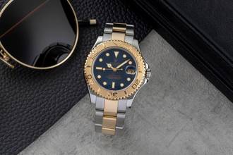 Thumbnail von Rolex Yacht-Master Blue Dial Edelstahl / Gold medium Ref. 68623 U-Serie