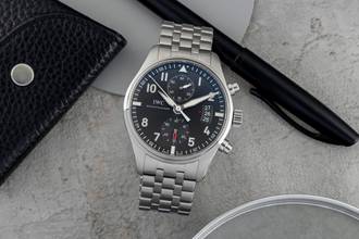IWC Pilot's Watch Spitfire Chronograph Steel Automatic Ref. IW387804 B&P 2019