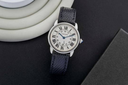  Cartier Ronde Solo de Cartier Edelstahl Quarz Damenuhr Ref. W6700155 2933 