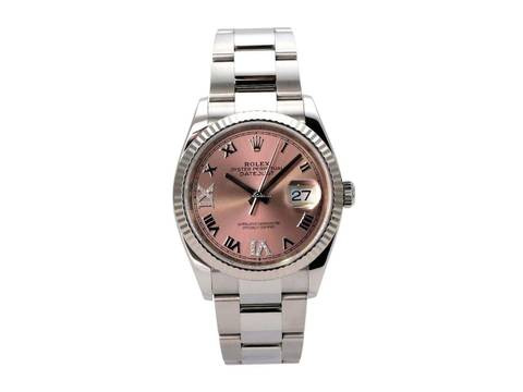  Rolex Datejust 36 Oystersteel / Weißgold 126234 Pink R DIA 