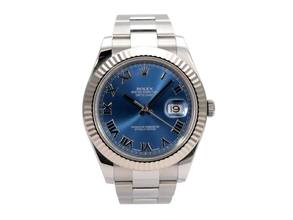 Rolex Datejust II 116334 stainless steel / white gold blue Roman