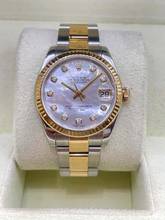  Rolex Lady-Datejust 31 Steel/Gold M.O.P Diamond Dial With box+papers full set 