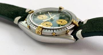 Thumbnail von Breitling Chronomat Serviced (560e) Chronomat Vintage Chronograph Green Grün 81950 81950