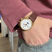 Thumbnail von Paul Picot Etanche chronograph triple calendar moonphase yellow gold 18KT Full Set