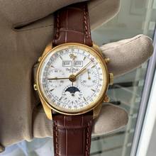 Thumbnail von Paul Picot Etanche chronograph triple calendar moonphase yellow gold 18KT Full Set