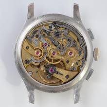 Thumbnail von Longines Chronograph 5508 Oversize caliber 13ZN Flyback salmon dial 1942 TOP Condition