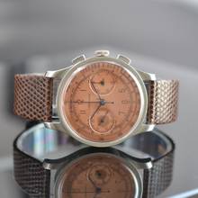 Thumbnail von Longines Chronograph 5508 Oversize caliber 13ZN Flyback salmon dial 1942 TOP Condition