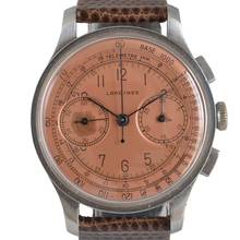 Thumbnail von Longines Chronograph 5508 Oversize caliber 13ZN Flyback salmon dial 1942 TOP Condition