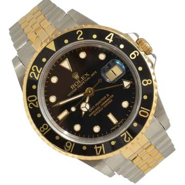  Rolex GMT-Master II 16713 Luminova dial black bezel TOP Condition 