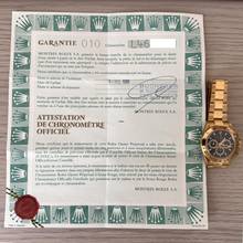 Thumbnail von Rolex Daytona 16528 black 4Lines dial yellow gold 18KT 1989’s Full Set TOP Condition