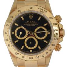 Thumbnail von Rolex Daytona 16528 black 4Lines dial yellow gold 18KT 1989’s Full Set TOP Condition