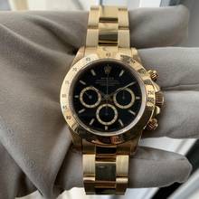 Thumbnail von Rolex Daytona 16528 black 4Lines dial yellow gold 18KT 1989’s Full Set TOP Condition