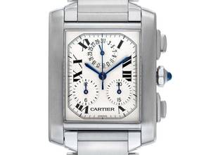 Thumbnail von Cartier Tank Française GM Großes Modell Ref.2303 2004 Box&Beschreibung sehr gut Vintage Tank Francaise GM Großes Modell Chronograph
