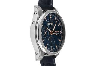 Thumbnail von Union Glashütte Belisar Chronograph Ref.D014.425.16.047.01 2026 Full Set Ungetragen Belisar Chronograph Vollkalender Mondphase Krokoleder Faltschließe