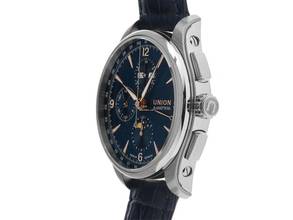 Thumbnail von Union Glashütte Belisar Chronograph Ref.D014.425.16.047.01 2026 Full Set Ungetragen Belisar Chronograph Vollkalender Mondphase Krokoleder Faltschließe