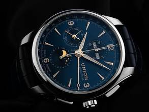 Thumbnail von Union Glashütte Belisar Chronograph Ref.D014.425.16.047.01 2026 Full Set Ungetragen Belisar Chronograph Vollkalender Mondphase Krokoleder Faltschließe