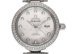  Omega De Ville Ladymatic Ref.425.35.34.20.55.002 2020 Full Set Ungetragen De Ville Ladymatic Diamanten 1,16ct Perlmutt 