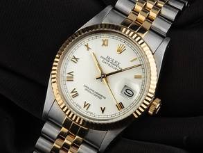 Thumbnail von Rolex Datejust 36 Ref.16013 Bj.1987 Full Set sehr gut Vintage Datejust open 6/9