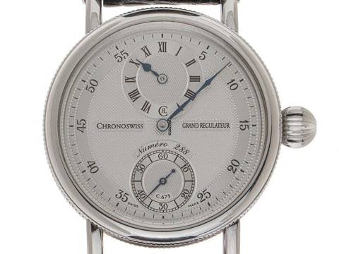  Chronoswiss Régulateur Grand Regulator Ref.CH6723 2008 Full Set sehr gut Vintage Grand Régulateur Leder Faltschließe 