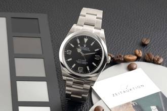 Thumbnail von Rolex Explorer 39 Oyster Perpetual Edelstahl Automatik Ref. 214270 B&P 2015