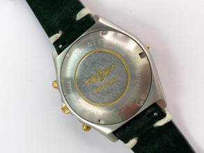 Thumbnail von Breitling Chronomat Serviced (560e) Chronomat Vintage Chronograph Green Grün 81950 81950