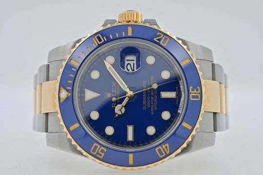  Rolex Submariner Date Stahl Steel Gold 116613LB LC160 Bluesy 