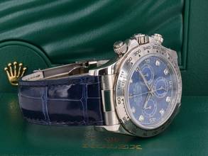 Thumbnail von Rolex Daytona Cosmograph Daytona 116519 New/nos Stickers White Gold Sodalite Diamonds Dial - Ita