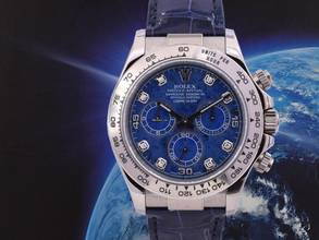 Thumbnail von Rolex Daytona Cosmograph Daytona 116519 New/nos Stickers White Gold Sodalite Diamonds Dial - Ita