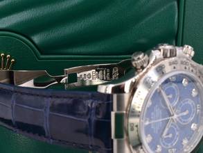 Thumbnail von Rolex Daytona Cosmograph Daytona 116519 New/nos Stickers White Gold Sodalite Diamonds Dial - Ita
