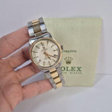  Rolex Oyster Perpetual 34 34mm Ouro & Aço Automático Completo 
