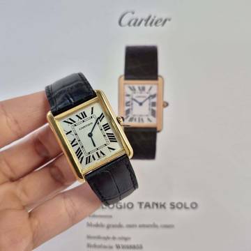  Cartier Tank Solo Ouro Medium Quartz 