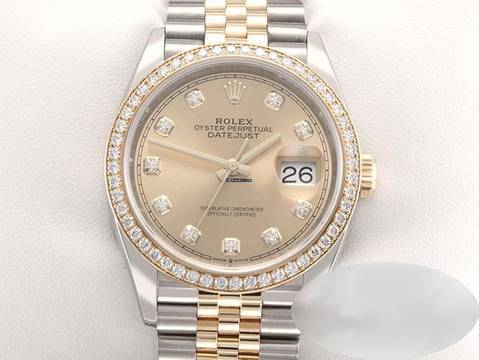  Rolex Datejust 36 126283 Rbr 2019 Stahl Gelbgold 750 Diamanten Automatik Stainless Steel 18kt Yellow Gold Jubilé-band Chronometer Oyster 