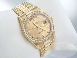 Thumbnail von Rolex Day-Date 36 36mm 118348 2009 Gelbgold 750 Diamanten Automatik 18kt Yellow Gold President-band Chronometer Oyster