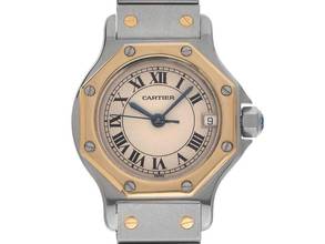 Thumbnail von Cartier Santos Octagon PM kleines Modell Ref.187903 1993 Full Set sehr gut Vintage Santos Octagon PM kleines Modell