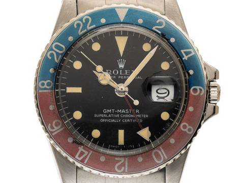  Rolex GMT-Master rot blau Pepsi Ref.1675 1969 Full Set original Vintage GMT Master Pepsi open 6/9 