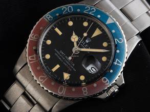 Thumbnail von Rolex GMT-Master rot blau Pepsi Ref.1675 1969 Full Set original Vintage GMT Master Pepsi open 6/9