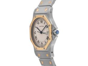 Thumbnail von Cartier Santos Octagon Ref.187902 1993 original Box sehr gut Vintage Santos Octagon GM großes Modell
