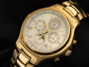 Thumbnail von Ebel 1911 Ref.8136901 1991 Full Set sehr gut Vintage 1911 ewiger Kalender Chronograph 18kt Gelbgold 199g