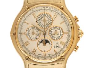 Thumbnail von Ebel 1911 Ref.8136901 1991 Full Set sehr gut Vintage 1911 ewiger Kalender Chronograph 18kt Gelbgold 199g