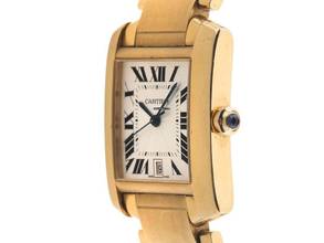 Thumbnail von Cartier Tank Française GM Großes Modell Ref.2302 2009 Box&Bschreibung sehr gut Vintage Tank Francaise GM Großes Modell 18kt Gelbgold 144g