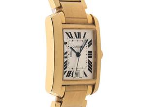 Thumbnail von Cartier Tank Française GM Großes Modell Ref.2302 2009 Box&Bschreibung sehr gut Vintage Tank Francaise GM Großes Modell 18kt Gelbgold 144g