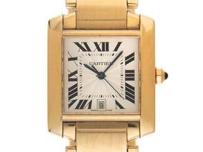 Thumbnail von Cartier Tank Française GM Großes Modell Ref.2302 2009 Box&Bschreibung sehr gut Vintage Tank Francaise GM Großes Modell 18kt Gelbgold 144g
