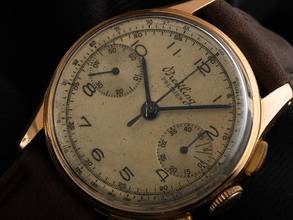 Thumbnail von Breitling Premier Ref.760789 1955 original Box sehr gut Vintage Premier 18kt Roségold