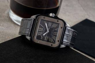 Thumbnail von Cartier Santos 100 stainless steel / titanium automatic Ref. W2020010 papers