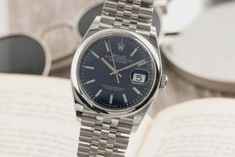 Rolex Datejust 36 Blue Dial Oyster Steel Automatic Ref. 126200 B&P 2019